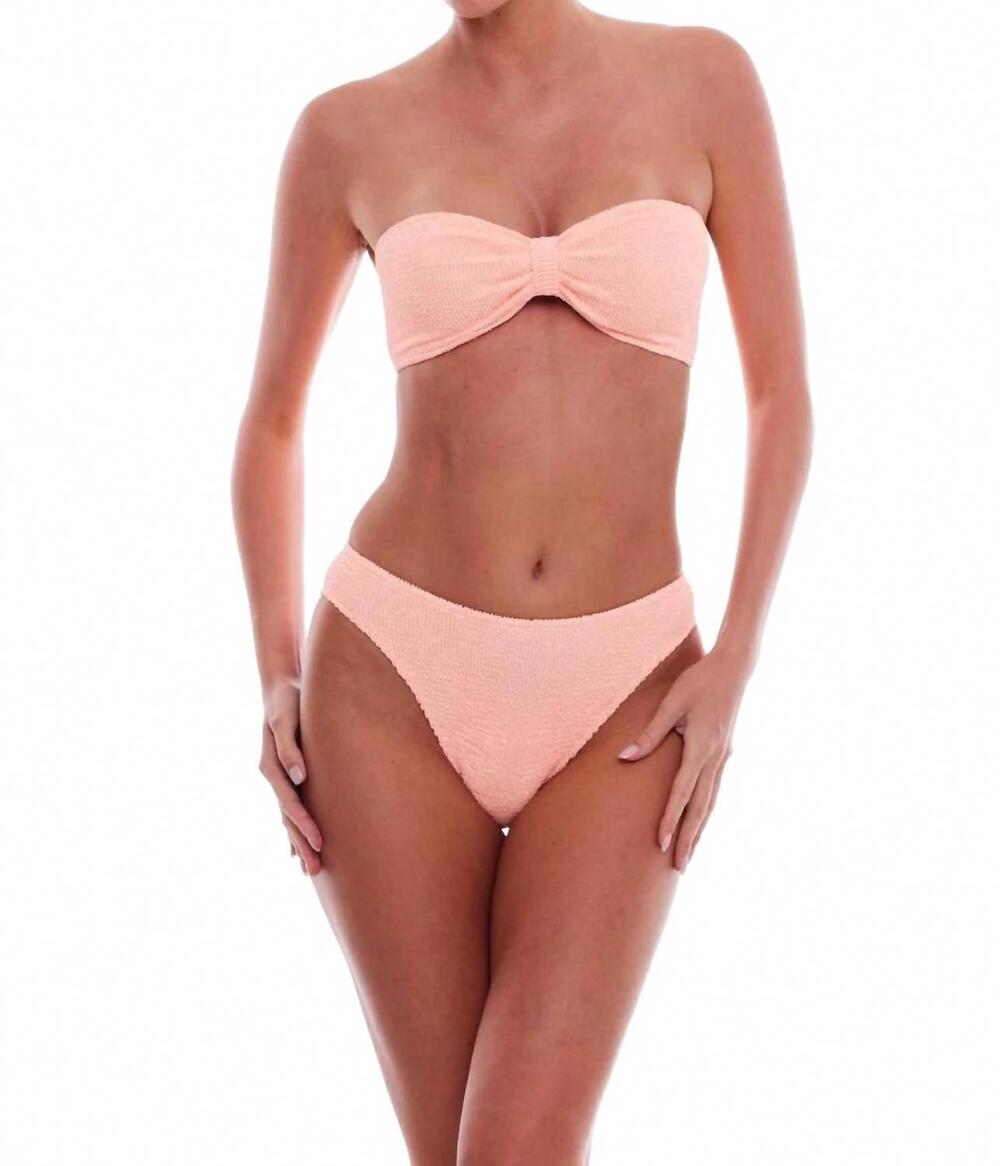NEW LOVE & BIKINIS palma seamless full bottom bikini in peach
